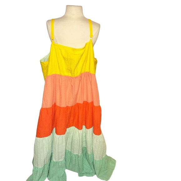 Torrid Maxi Seersucker Tiered Dress sun dress 4X 26 - Picture 3 of 5